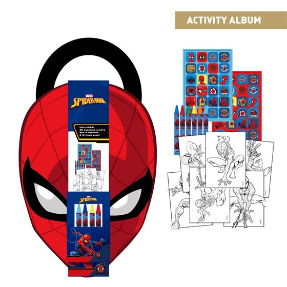 Album Actividades Coloreable Spiderman Cerdá 25.0 x 29.0 x 0.1 cm.