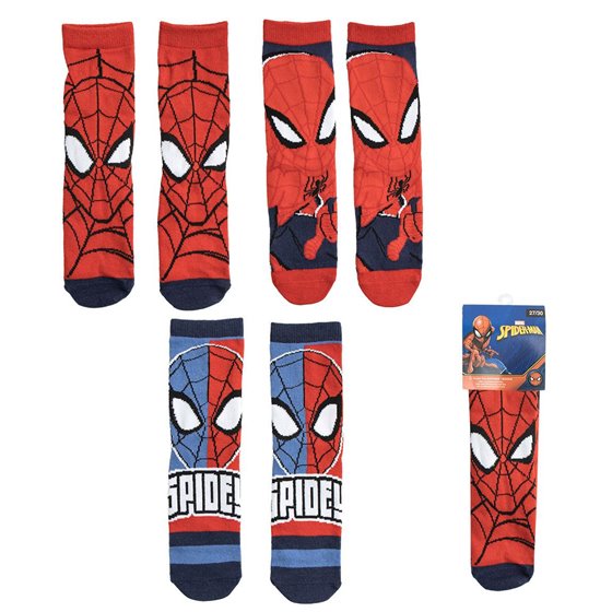 Pack Calcetines 3 Piezas Spiderman Cerdá T.23/26-T.31/34: 4,4,4