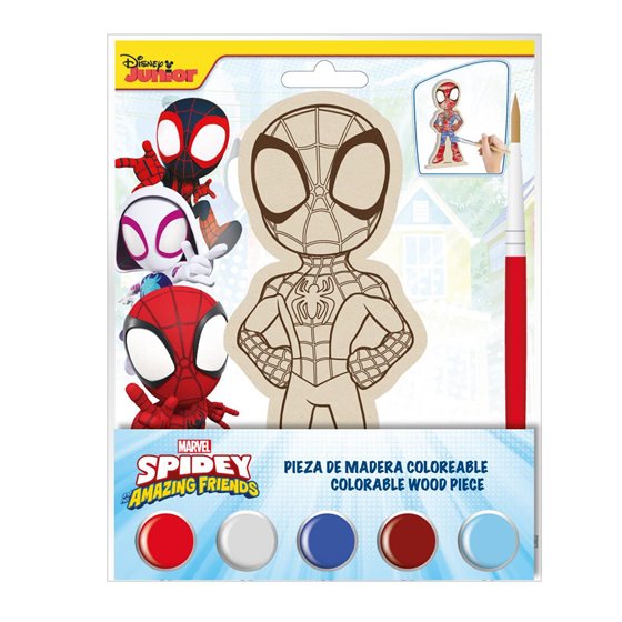 Figuras Coloreables Madera Spidey Cerdá 14.0 x 18.0 x 5.0 cm.