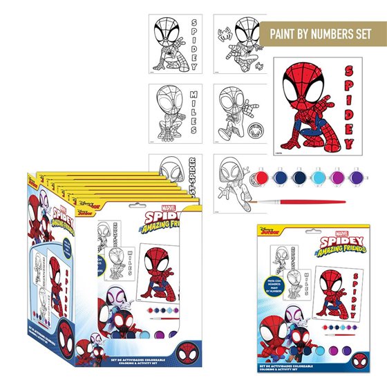 Set De Papelería Coloreable Spidey Cerdá 22.6 x 29.8 x 1.0 cm.