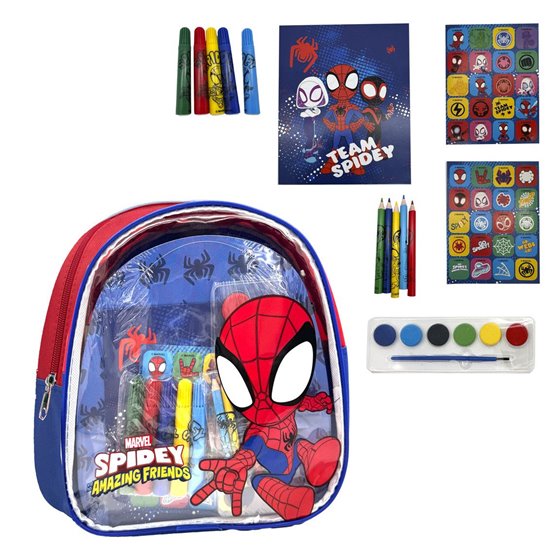 Coloreable Mochila Spidey Cerdá 22.0 x 23.0 x 7.0 cm.