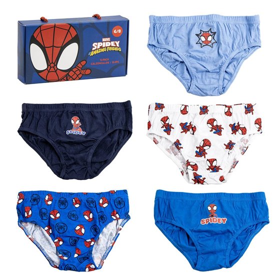 Pack Calzoncillos Single Jersey 5 Piezas Spidey Cerdá T02/03-T06/08: 6,6,3