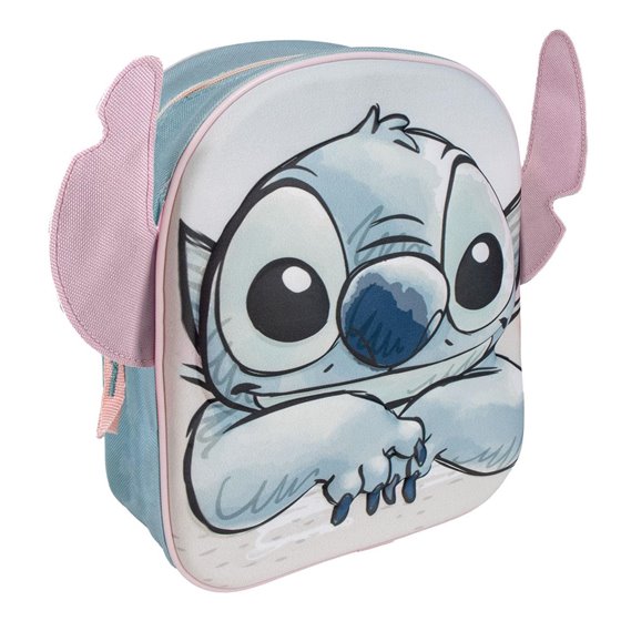 Mochila Infantil 3D Aplicaciones Stitch Cerdá 22.0 x 27.0 x 10.0 cm.