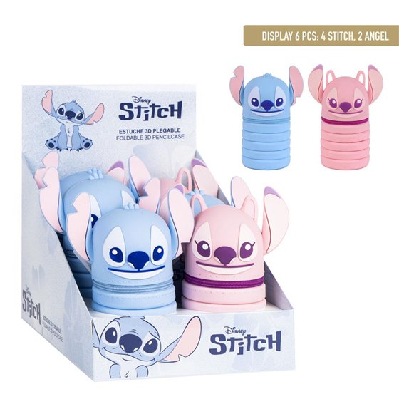Estuche Portatodo Silicona Stitch Cerdá T.Unica: 4,2