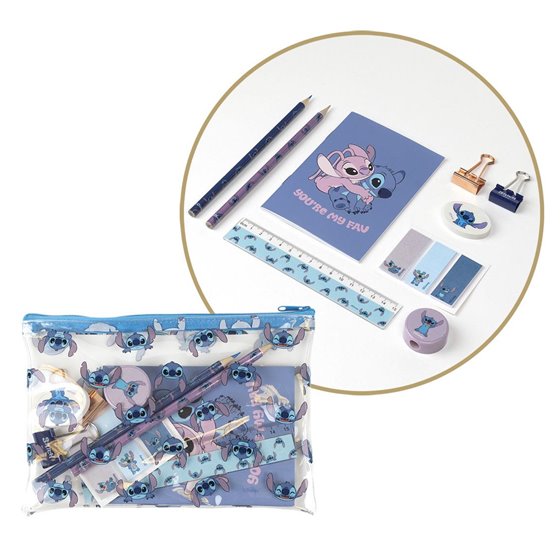 Set Papelería Escolar Stitch Cerdá 22.0 x 14.0 x 0.5 cm.