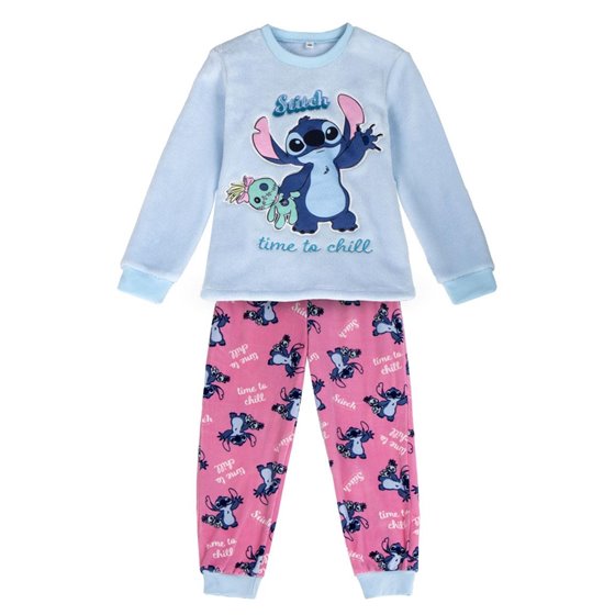 Pijama Largo Coral Fleece Aplicaciones Stitch Cerdá 6 Años-14 Años: 1,2,3,3,1