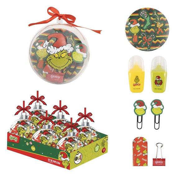 Set De Papelería Navideño The Grinch Cerdá 10.0 x 10.0 x 10.0 cm.