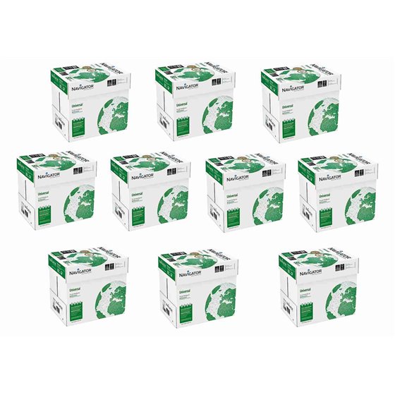 Papel NAVIGATOR Universal 80 g. Din-A4 Paquete x500 Hojas 10 Cajas (50 paquetes)
