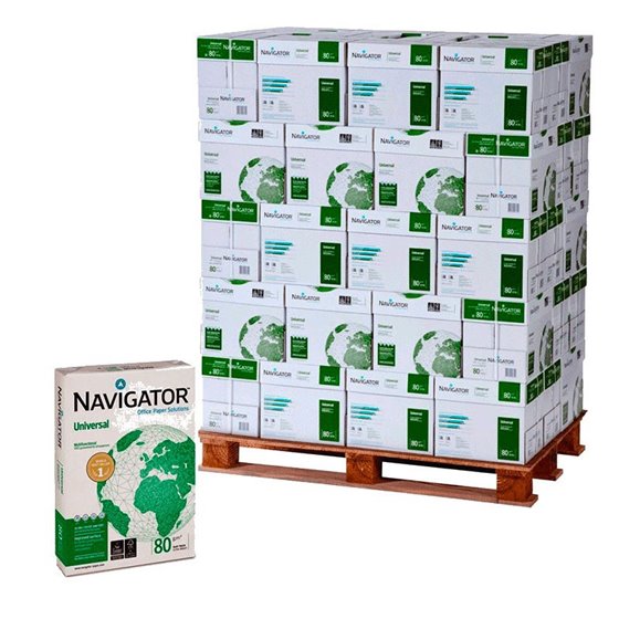 Papel NAVIGATOR Universal 80 g. Din-A4 Paquete x500 Hojas 20 Cajas (100 paquetes)