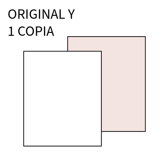 Talonario LOAN Facturas 4º Apaisado Duplicado  T-64 50 Hojas de Original y 1 Copia Rosa