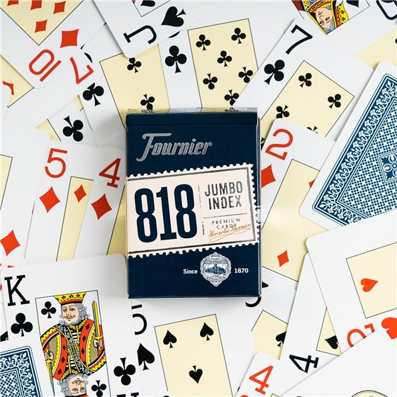 Baraja Poker Inglés 55 Cartas FOURNIER Nº 818 Con Caja De Cartón