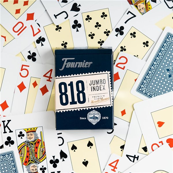 Baraja Poker Inglés 55 Cartas FOURNIER Nº 818 Con Caja De Cartón