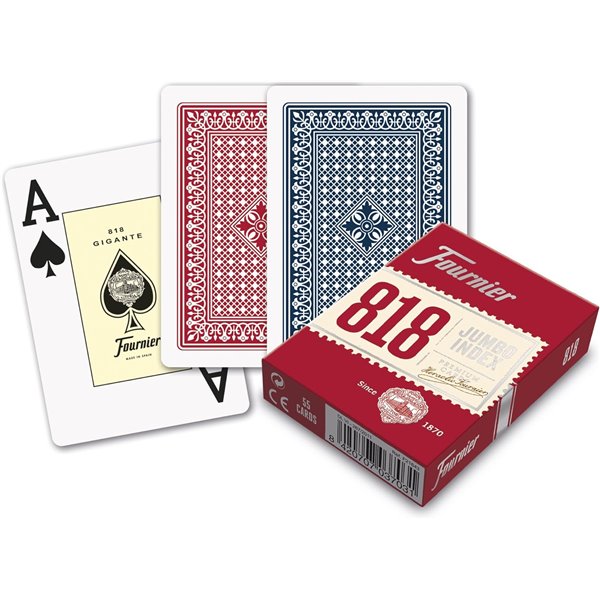 Baraja Poker Inglés 55 Cartas FOURNIER Nº 818 Con Caja De Cartón