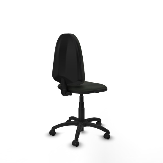 Aýna CP bali negro sin brazos base poliamida ruedas engomadas 50mm