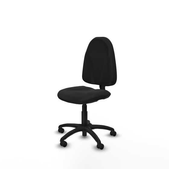 Algarra CP similpiel negro  base poliamida ruedas engomadas 50mm