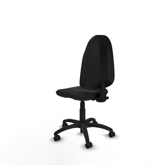 Algarra CP similpiel negro  base poliamida ruedas engomadas 50mm