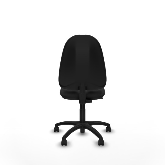 Algarra CP similpiel negro  base poliamida ruedas engomadas 50mm