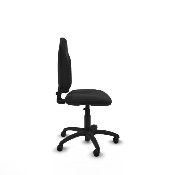 Algarra CP similpiel negro  base poliamida ruedas engomadas 50mm