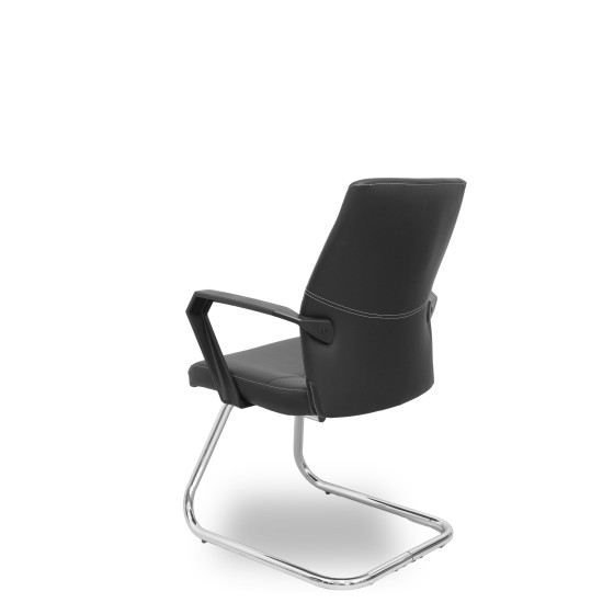Sillón confidente patín Opti520PA similpiel negro