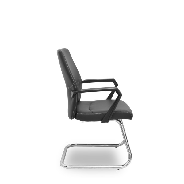 Sillón confidente patín Opti520PA similpiel negro