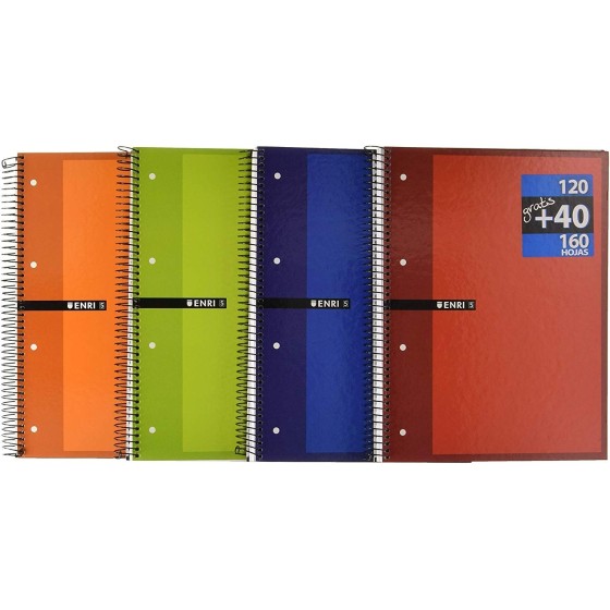 Bloc ENRI A4 160H 63 g. Microperforado Tapa Dura Cuadrícula 5