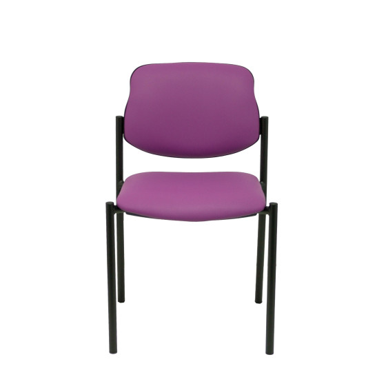 Silla fija Styl similpiel morado chasis negro