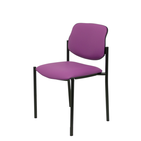 Silla fija Styl similpiel morado chasis negro