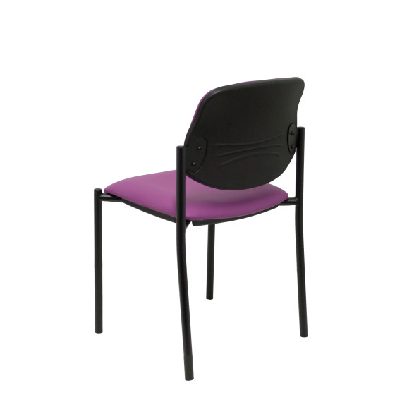 Silla fija Styl similpiel morado chasis negro