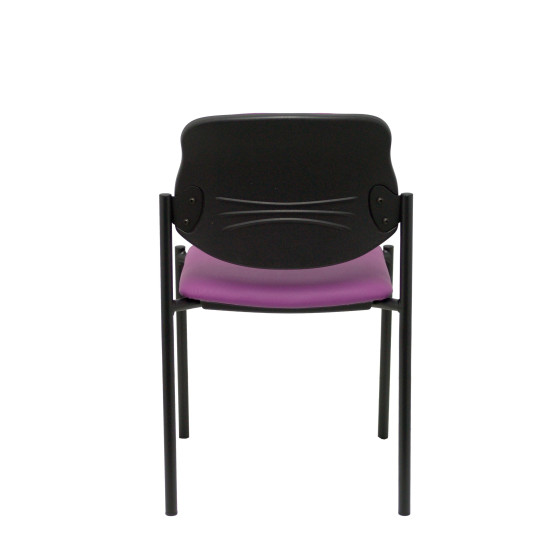 Silla fija Styl similpiel morado chasis negro
