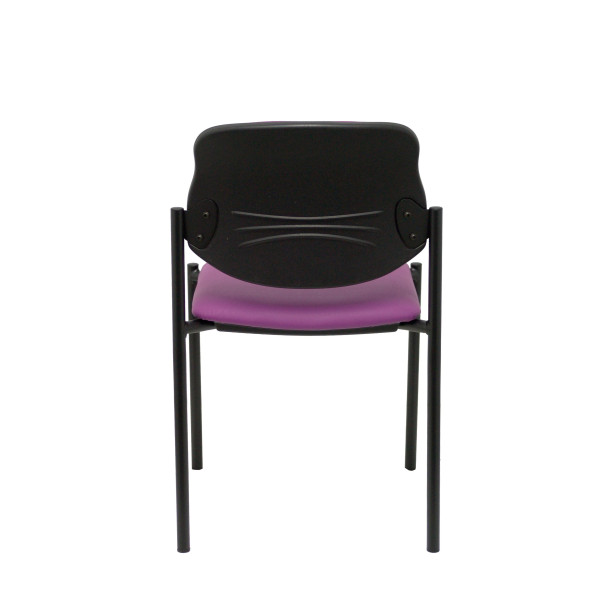 Silla fija Styl similpiel morado chasis negro
