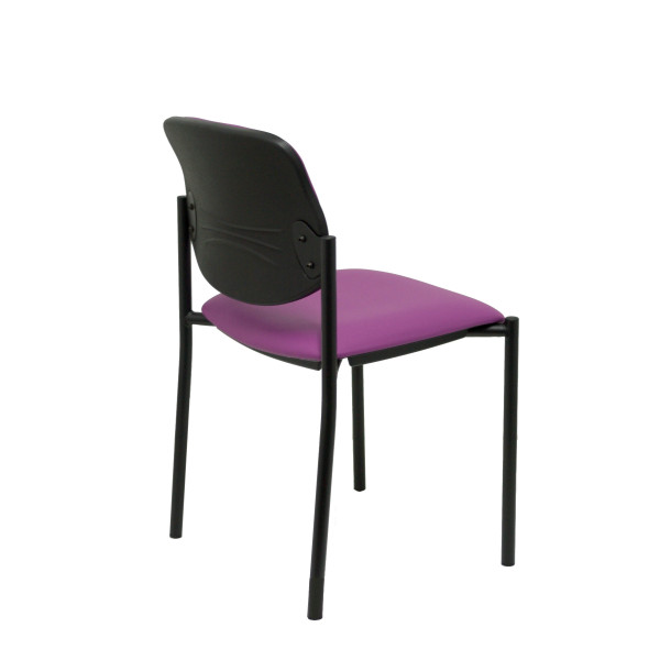 Silla fija Styl similpiel morado chasis negro