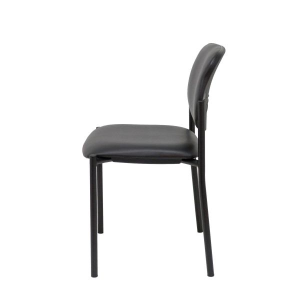 Silla fija Styl similpiel negro chasis negro