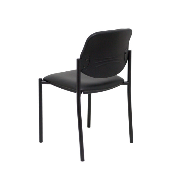 Silla fija Styl similpiel negro chasis negro