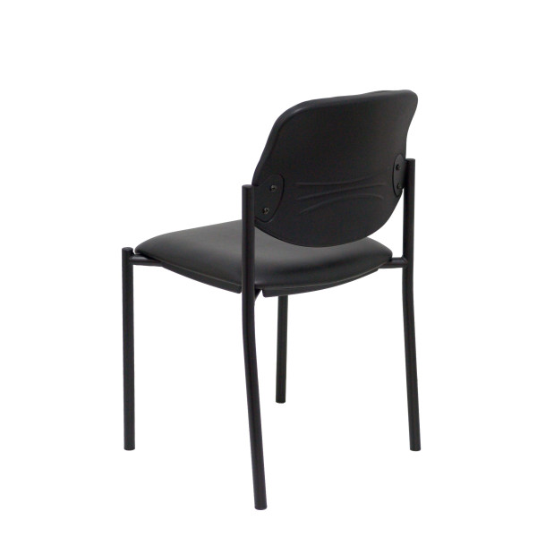 Silla fija Styl similpiel negro chasis negro