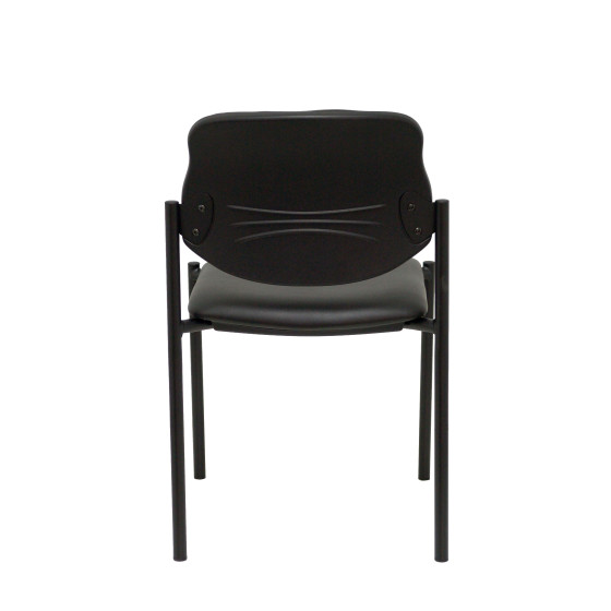 Silla fija Styl similpiel negro chasis negro