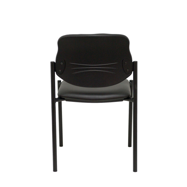 Silla fija Styl similpiel negro chasis negro