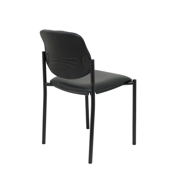 Silla fija Styl similpiel negro chasis negro