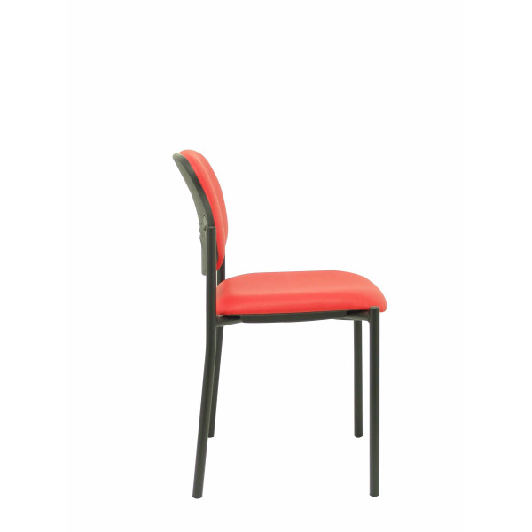 Silla fija Styl similpiel rojo chasis negro