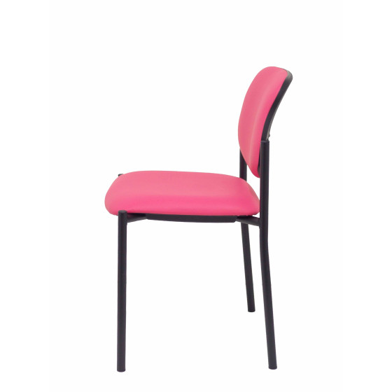Silla fija Styl similpiel rosa chasis negro