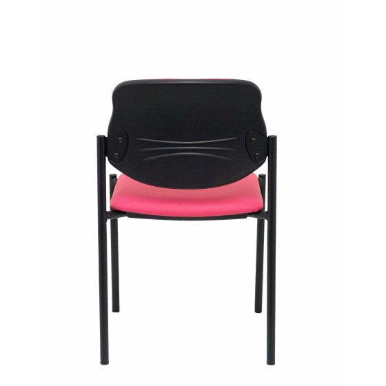 Silla fija Styl similpiel rosa chasis negro