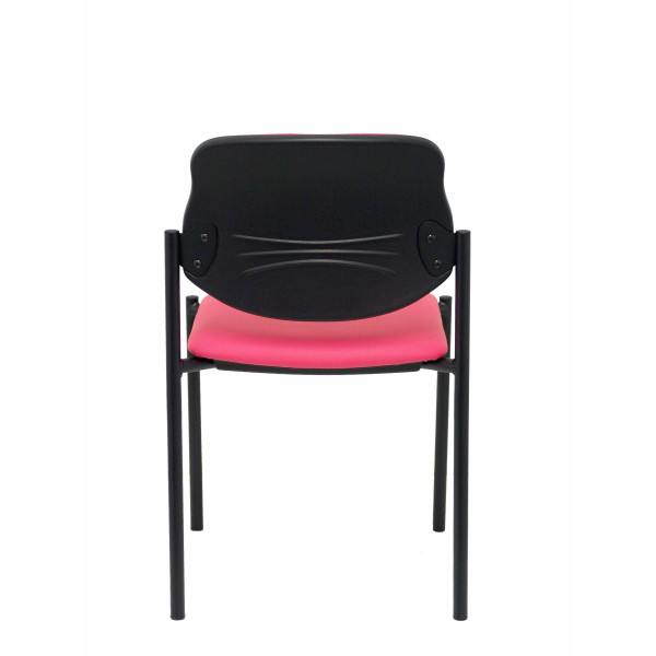 Silla fija Styl similpiel rosa chasis negro