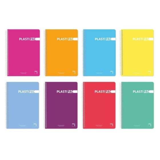 Bloc PACSA Plastipac Folio 80H 90 g. Tapa Plástico Cuadrícula 4