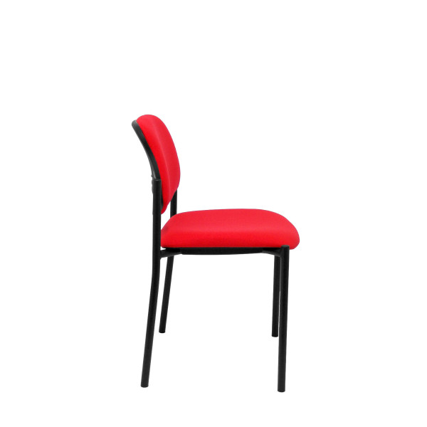 Silla fija Styl bali rojo chasis negro