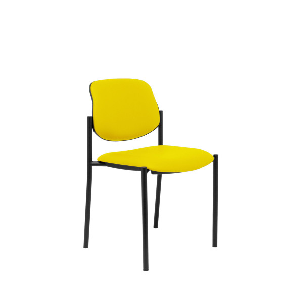 Silla fija Styl similpiel amarillo chasis negro