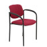 Silla fija Styl bali granate chasis negro con brazos