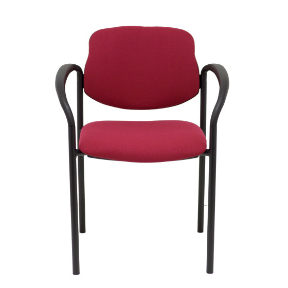 Silla fija Styl bali granate chasis negro con brazos