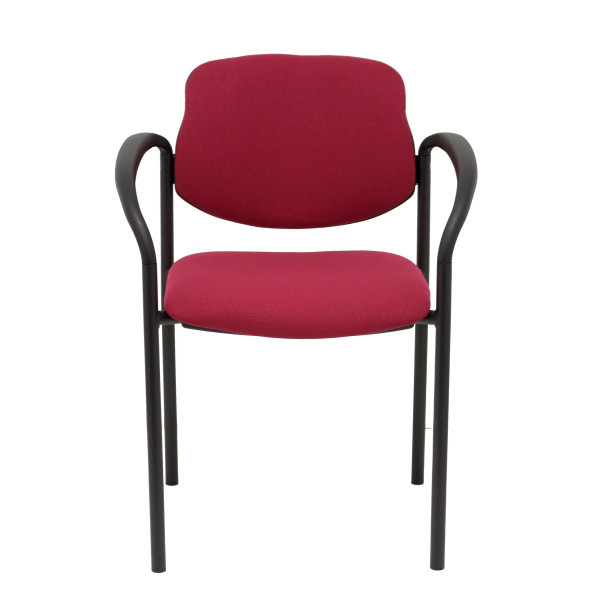 Silla fija Styl bali granate chasis negro con brazos
