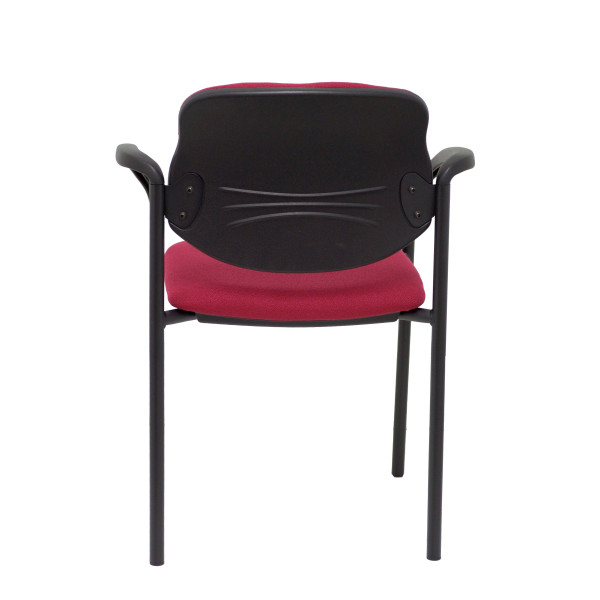 Silla fija Styl bali granate chasis negro con brazos