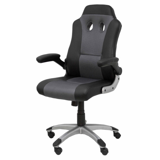 Silla gaming Talave similpiel negro y gris