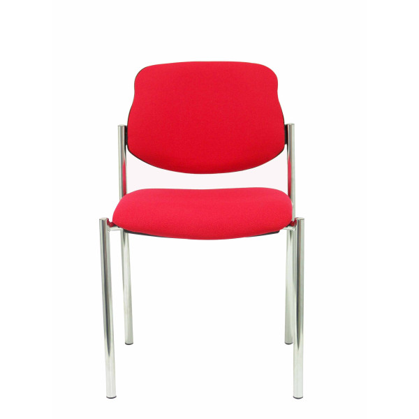 Silla fija Styl bali rojo chasis cromo